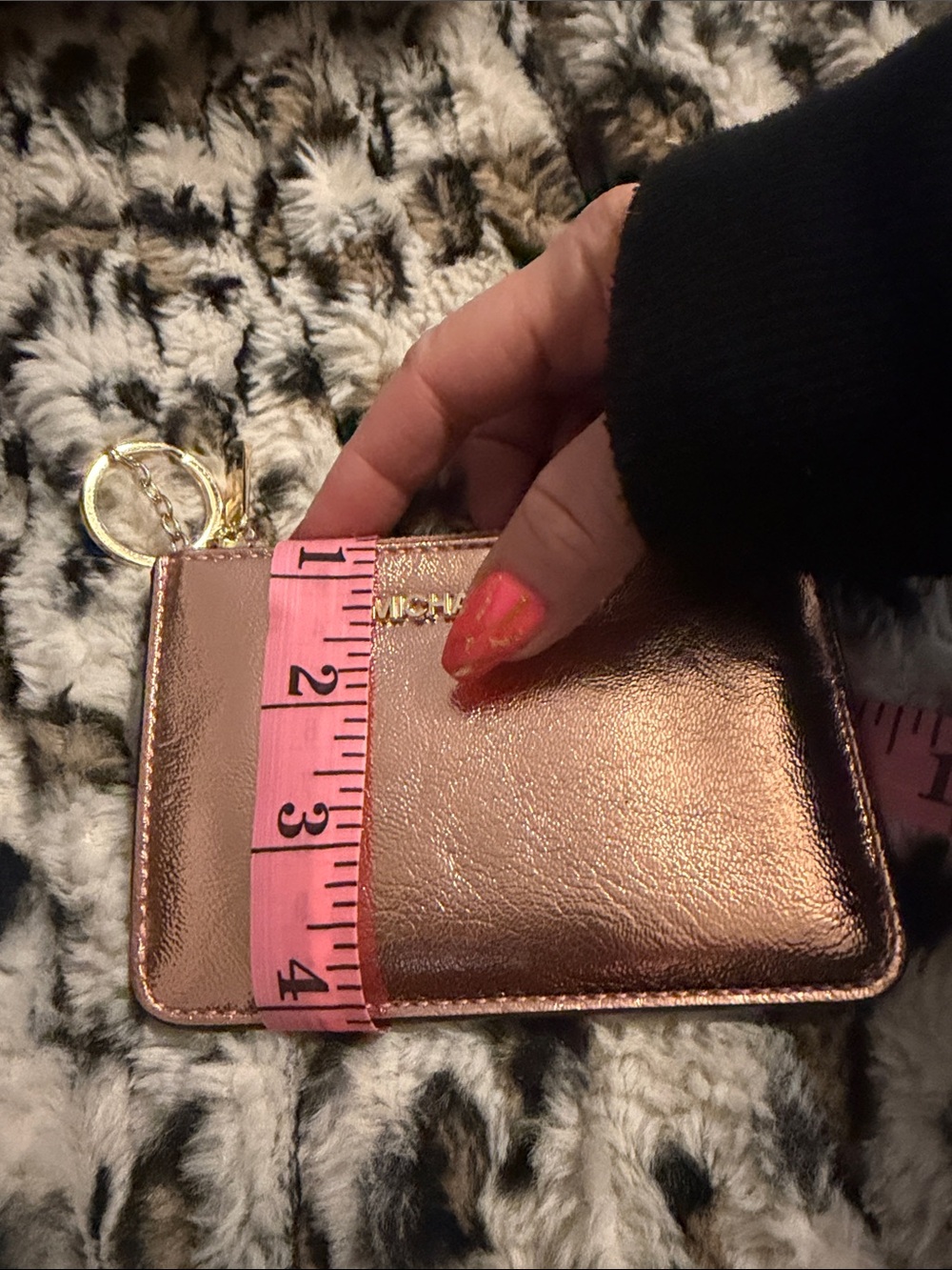 Michael Kors Metallic Rose Manhatten Satchel with Matching Card Case - Picture 4 of 15